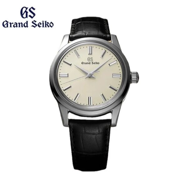 GrandSeiko Men Watch Gs Quartz Luxury  Brand  Men's Watch Seagull ST1612 Movement Vintage Cream Dial Simple Fashion Men's Watch.