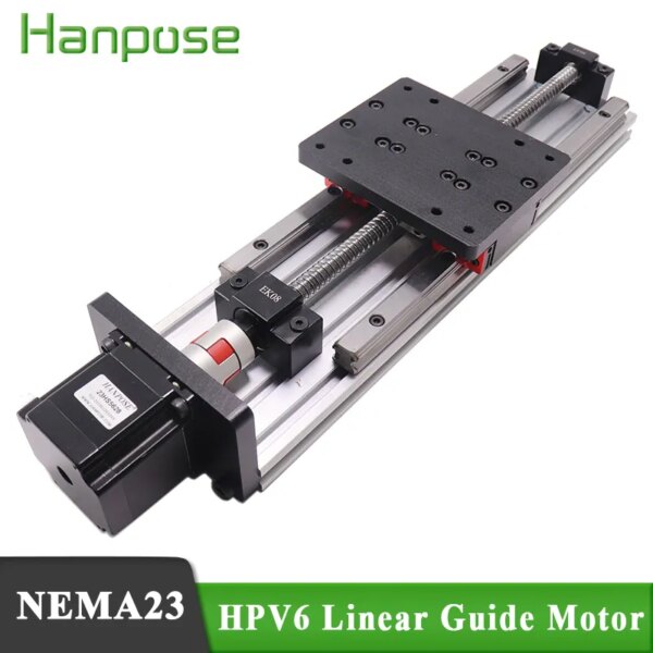 HPV6 Linear Module Ballscrew SFU1204 With Linear Guides HGH15 HIWIN 100% Same Size With NEMA23 2.8A 56MM Stepper Motor