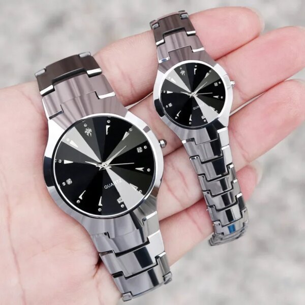 High Quality Couple Watches Women Men Fashion Luxury Brand Stainless Steel Quartz Watch Small Dial Business Watch Montre Femme