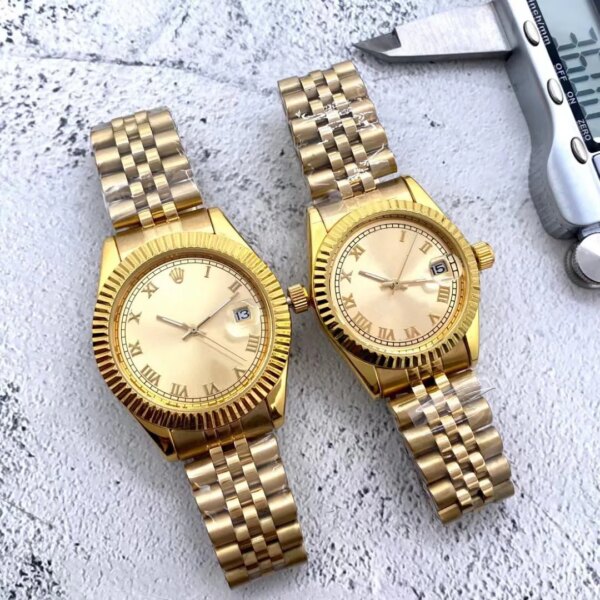 High Quality Luxury Brand Men's Watches For Men Women Girl Boy Date Just Waterproof Automatic Mechanical Lovers Watch Roman Dial