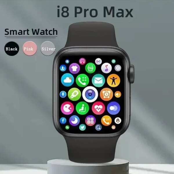 I8 Pro Max Smart Watch - Your Personal Health Trainer in 2023 -Heart Rate Tracker, Sleep Monitor, Call Reminder, Bluetooth Music