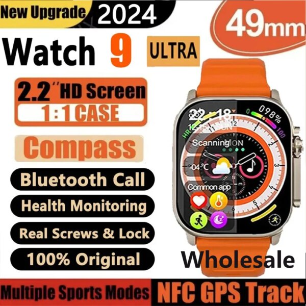 IWO Ultra Smartwatch 2.2 Inch Screen Wireless Fitness Smartwatch Bluetooth Call Generation Series 9  Smart Watches Men And Women