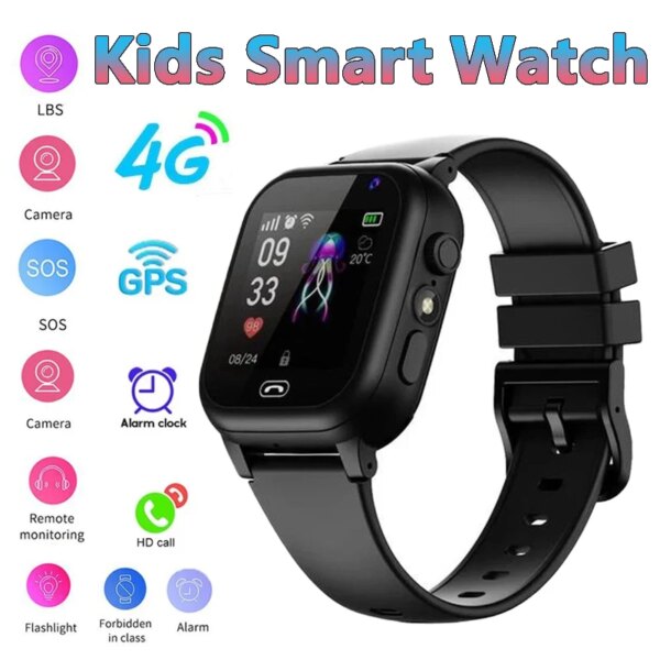 Kids 4G Smart Watch SOS GPS Location Video Call Sim Card For Children SmartWatch Camera Waterproof Watch For Boys Girls Relojes