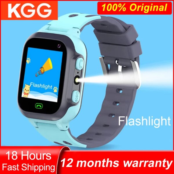 Kids Phone Watch LBS SOS Location Flashlight Camera 2G SIM Card Call Back Video Call Math Game Kids Clock Q15 Gifts