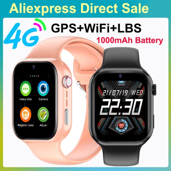 Kids Smart Watch 4G GPS Wifi LBS Location SOS Call Voice Video Call Phone Watch Pedometer Tracker Camera Smartwatch Children