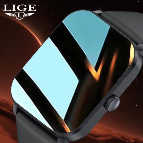 LIGE New Smart Watch For Men Women Fitness Tracker 1.85 inch Full Touch Bluetooth Call Smart Bracelet Health Monitor Smartwatch