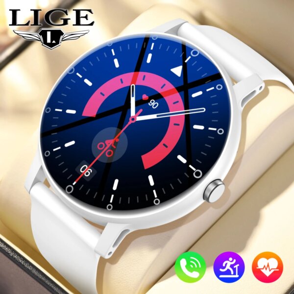 LIGE Smart Watch Women Outdoor Bluetooth Call Sports Fitness Watches Health Monitor Waterproof For Android IOS Smartwatch Men