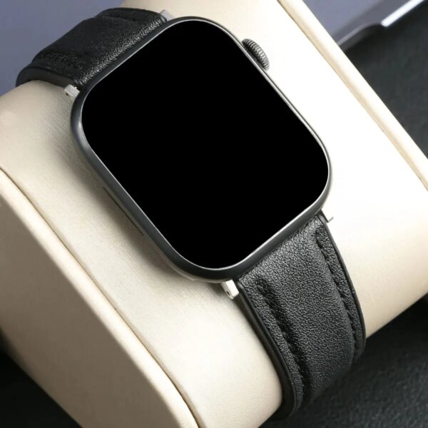 Leather Band Suitable For IWatch Rubber Base Leather Wristband, Ultra Fiber,Classic Handmade Premium, Quick Detachable Ear Band