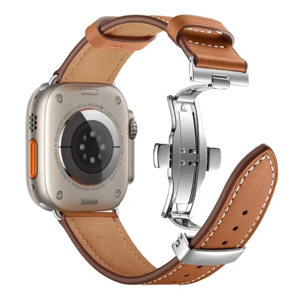 Leather Strap For Apple watch ultra band 49mm 45mm 41mm 44mm 40mm 42mm bracelet correa watchband iWatch series 8 7 9 SE 6 2 5 4