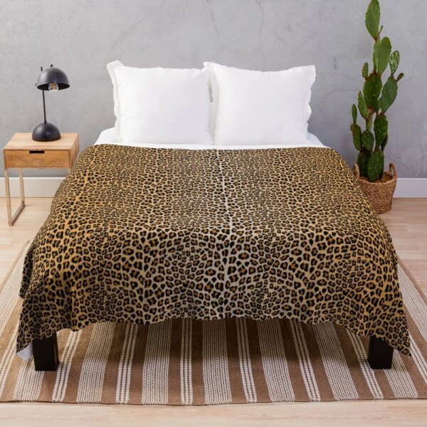 Leopard print Throw Blanket Luxury Designer Blanket Plaid