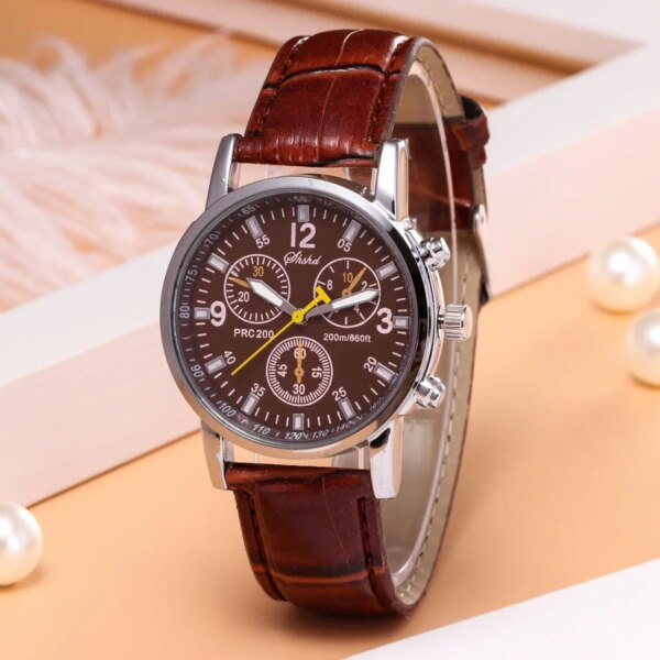 Low Price Promotion Men‘s Watches Men Sport Watches Brown Leather Band Quartz Wristwatches Men Reloj Hombre Relogios Masculinos