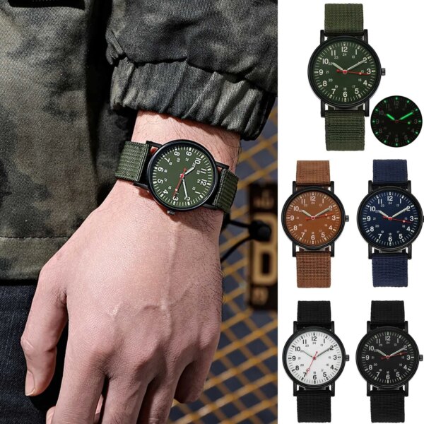 Luxury Design Men Watches Luminous Hand Wind Alloy Men's Winner Watch Stainless steel watch  Transparent dial Canvas Strap