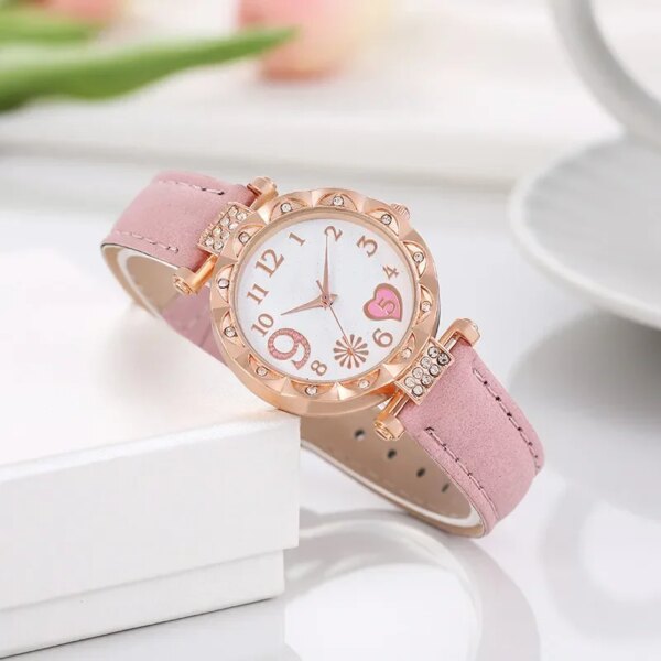 Luxury Fashion Women Watch Multicolour PU Leather Strap Ladies Quartz Wristwatch Casual Alloy Business for Ladies Gift