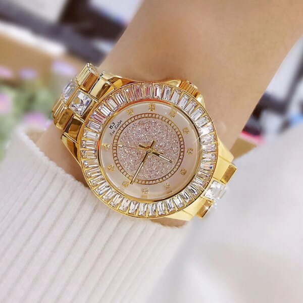 Luxury Female Diamond Watch Quartz Watch Design Fashion Crystal Ladies Large Rhinestone Women Watch orologio donna relojes