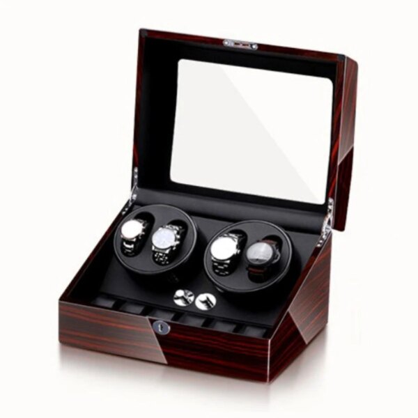 Luxury Wood Watch Storage Display Box Personalized Automatic Watch Winder Box with Zero Magnetism Rotating Silent Loop Boxes