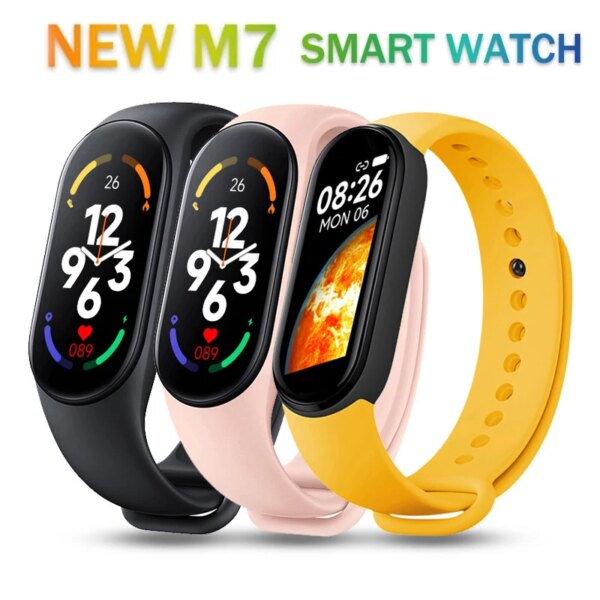 M7 Smart Watch Waterproof Sport Smart Watch Heart Rate Blood Pressure Monitor Fitness Tracker Bracelet for Android IOS PK M6 M5