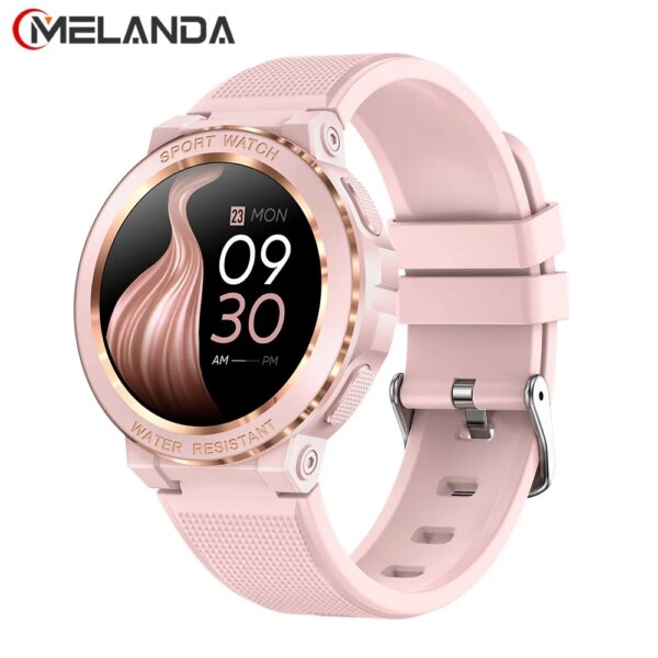 MELANDA Sport Smart Watch Women Bluetooth Call Smartwatch IP68 Waterproof Fitness Tracker Health Monitoring for IOS Android MK60