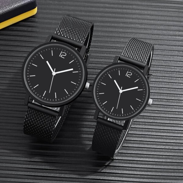 Men'S And Women'S Quartz Watch Simp Digital Watch Silicone Wristband Couple Wristwatch Couple Gift Sophisticated And Stylish