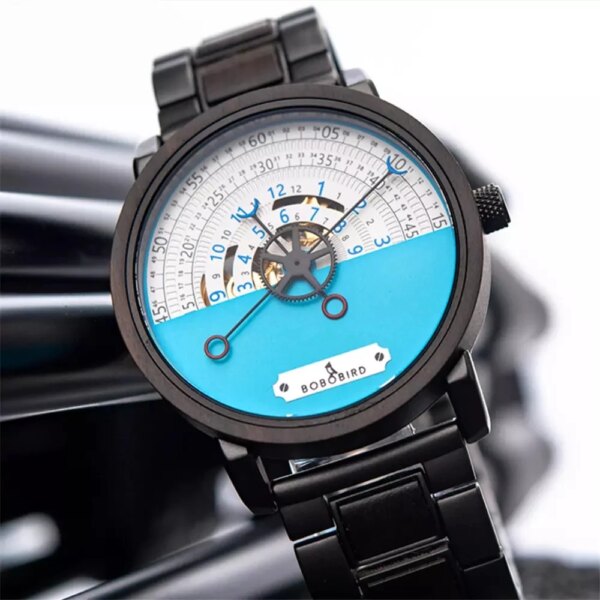 Men Watch BOBO BIRD 2022 New Top Automatic Mechanical Watch Logo Custom Wooden Creative Wristwatch Cool Gifts Box reloj hombre