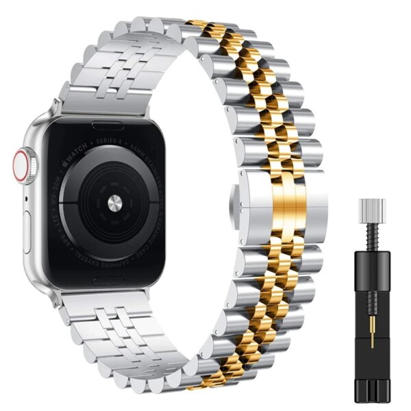 Metal Strap For Apple Watch Band 49mm 45mm 44mm 42mm 41mm 40mm 38mm Stainless Steel Bracele For iWatch Ultra 9 8 7 6 5 4 SE Belt