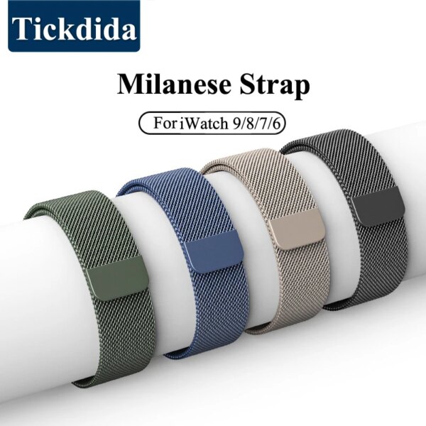 Metal Strap for Apple Watch Band Ultra 2 49mm 45mm 41mm 44mm 40mm 42mm Loop Correa Accessories Bracelet Watch Serie 9 8 7 6 SE