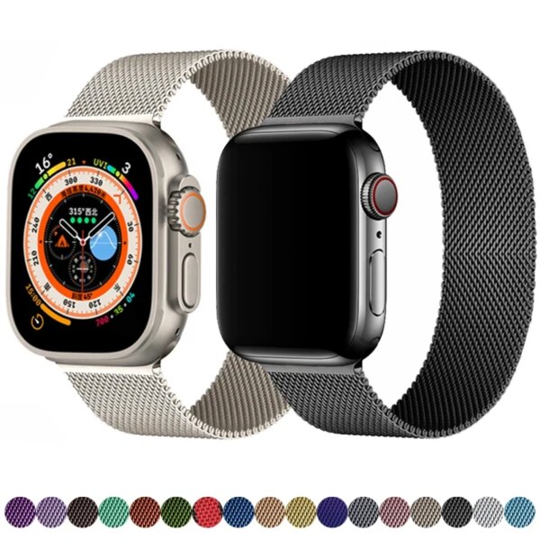 Metal Strap for Apple Watch Ultra Band 49mm 41mm 45mm 44mm 42mm 40mm 38mm Steel Correa IWatch Series 9 8 7 SE 6 5 Ultra2Bracelet