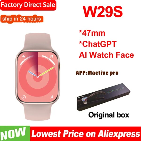 Microwear W29S 47mm Smart Watch ChatGPT AI Watch Face 2.01'' NFC ECG GPS Tracker Bluetooth Call Sports Smartwatch Women Men