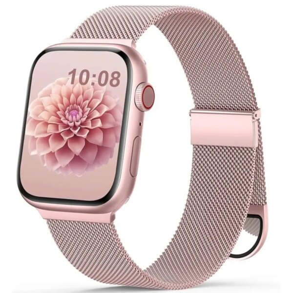 Milanese strap for apple watch band ultra 49mm 45mm 44mm 40mm 41mm 42-38mm Magnetic Loop bracelet iwatch series 9 8 7 6 SE 5 4 3