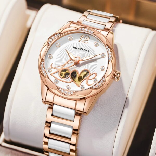 Montre Femme New Luxury MGORKINA Ladies Automatic Mechanical Women's Wristwatches Watch for Women