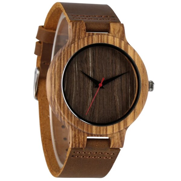 Natural Wood Men‘s Watch Fashion Multifunction Quartz Wristwatch Chronograph Calendar Engraved Watches Gift Box