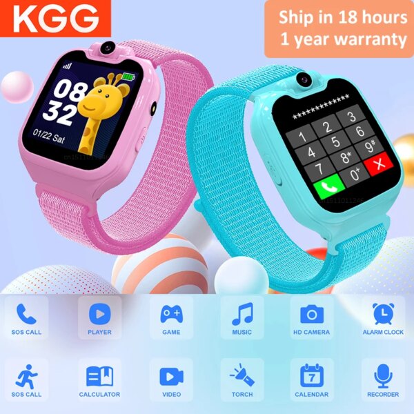 New 16 Games Kids Smart Watch Phone Call With 512M TF Card Music Video Recording SOS Children Smartwatch Camera Baby Gifts