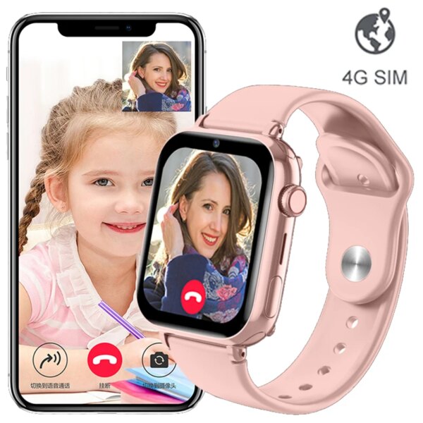 New 4G Smart Watch Kids GPS WIFI Video Call SOS Children's SIM card Smartwatch Camera LBS Monitor Tracker Location Phone Watch9