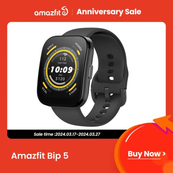 New Amazfit Bip 5 Smartwatch 70+ Watch Faces Alexa Built-in Smart Watch 120+Sports Modes For Android IOS Phone