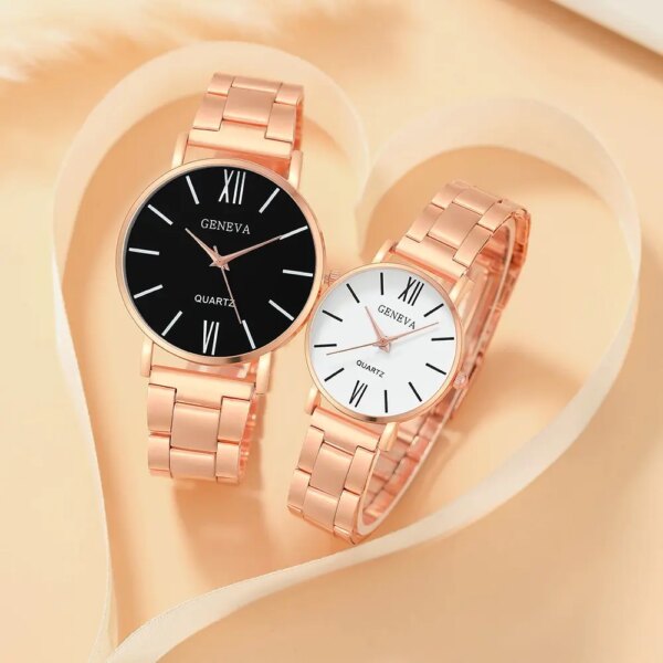 New Couple Simple Watch Fashion Wristwatches For Women And Man Stainless Mesh Quartz Clcok Watch