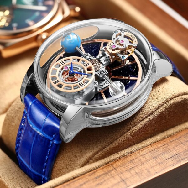 New Czech Leopard Cosmic Tourbillon Jacob&Co Celestial Tourbillon Montre Homme PINDU DESIGN 2022 Men's Watch Top Brand Luxury