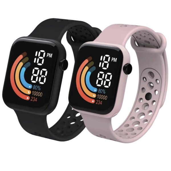 New Digital Couple Watch Sports Lover Watches Men Women LED Digital Watch Couple Wristwatches Electronic Clock Pair Items Reloj