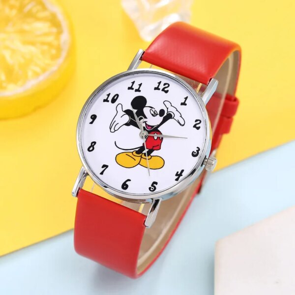 New Disney Mickey Children's Watch Cartoon Character Mickey Mouse Analog Digital Face Boy Girl Electronic QuartzWatch kids gifts