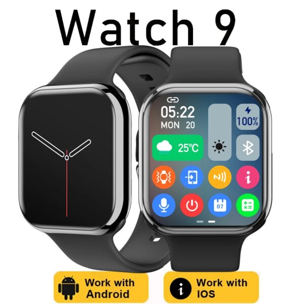 New GPS Smart Watch Men For Apple Series Watch 9 Always On Display Body Temperature BT Call NFC Women Smartwatch For IOS Android