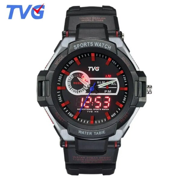 New S Shock Watches Luxury Brand TVG Rubber Strap Analog Digital Wrist Watch Fashion Men Sports Watches hodinky