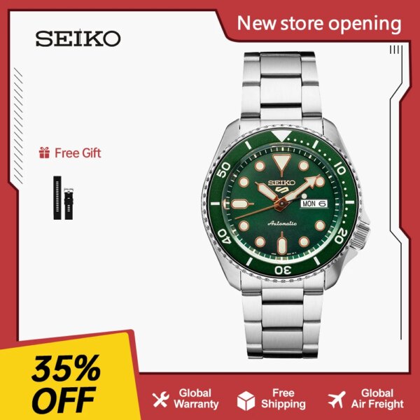 New SEIKO 5 Mechanical Watch  Sport Dive Watches for Men Automatic 10Bar Waterproof Luminous Rotating Bezel Japanese Original