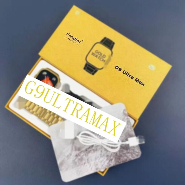 New g9 max Gold Smart Watch Three StrapsSeries 8 Bluetooth Call Men Smartwatch Newest WatchNew Sport Watch