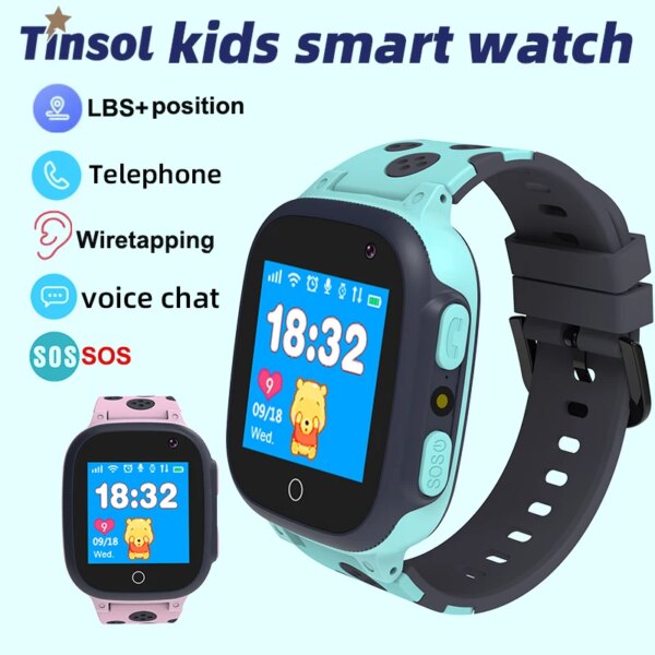 New in Smartwatch Clock SIM Card Kids Watches Child Smart Watch Location Track Call Kids Smart Watch For Children SOS Waterproof