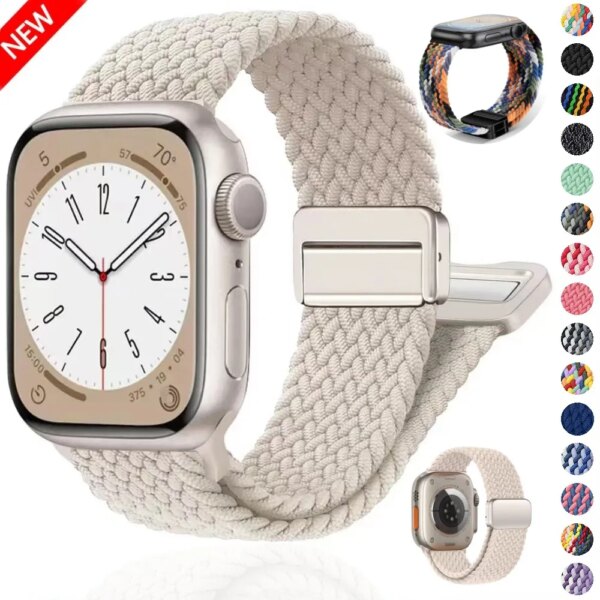 Nylon Strap For Apple watch 44mm 45mm 49mm 42mm 38mm 40mm 41mm Watchband Bracelet for iWatch Series Ultra 9 8 7 6 5 4 SE 3 Band