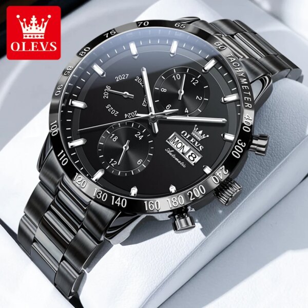 OLEVS High Quality Men's Automatic Watches Original Stainless Steel Mechanical Watch for Men Trend Classic Men's Wrist Watches