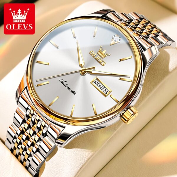 OLEVS Original Certified Brand Top Luxury Men's Watches Waterproof Luminous Fashion Business Fully Automatic Mechanical Watch