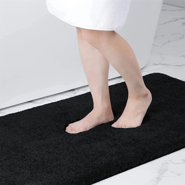 Olanly Luxury Bath Rug Absorbent Soft Thick Shag Bathroom Mat Rugs Machine Wash Microfiber Quickly Mats Bath Room Shower Bathtub