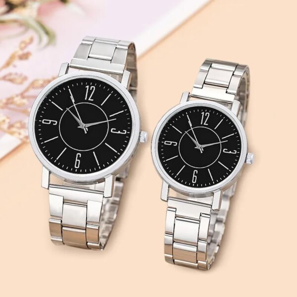 Olevs Couple Watch Set Suitable For Your Her Quartz Men'S Watch Women Solid Stainless Steel Bracelet Diamond Design Lover Watch