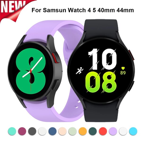 Original Silicone Strap for Samsung Galaxy Watch 4 5 40 44mm Watch5 Pro 45mm Smart Watch Band for Galaxy Watch 4 Classic 42 46mm