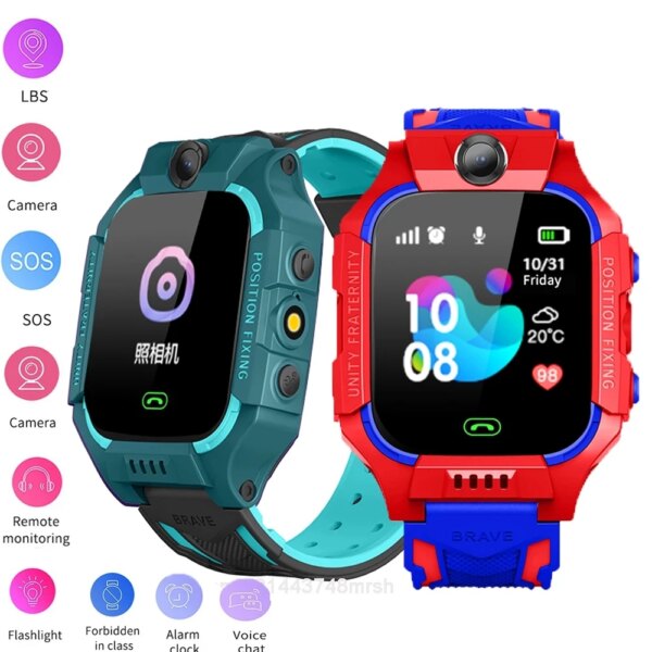 Q19 Kids Smart Watch Phone Children Smart Watch Rotating dual camera Wifi Antil-lost SIM LBS Location Tracker HD Video Call