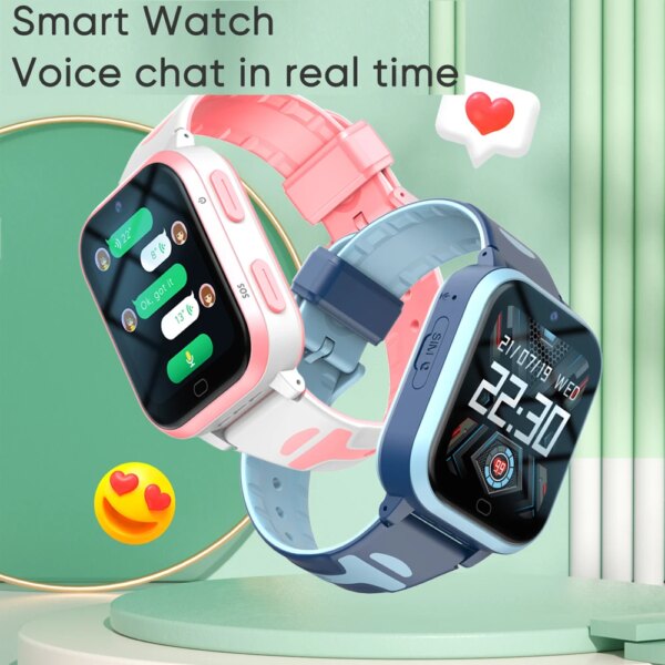 ROM 8GB 4G Kids Smart Watch GPS WiFi Position Video Call Phone Android Watch Children Smartwatch Call Back Monitor Alarm Clock